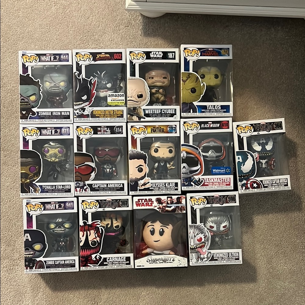 Funko Pop Marvel and Star Wars Figures - Multicolor Set